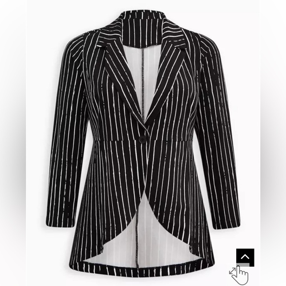 Torrid Nightmare Before Christmas Jack Ponte Blazer EUC Size 2 - Picture 1 of 9